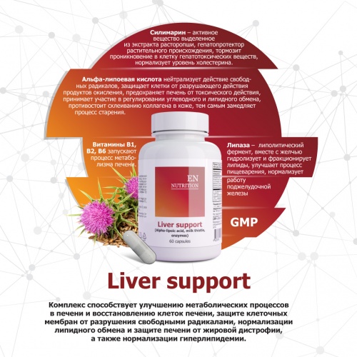Liver support (alpha-lipoic acid, milk thistle, enzymes) фото 5